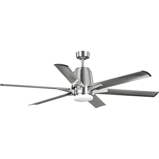 Arlo Collection 60" Indoor/Outdoor Six-Blade Brushed Nickel Ceiling Fan