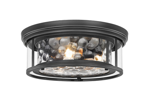 Clarion Three Light Flush Mount in Matte Black by Z-Lite Lighting