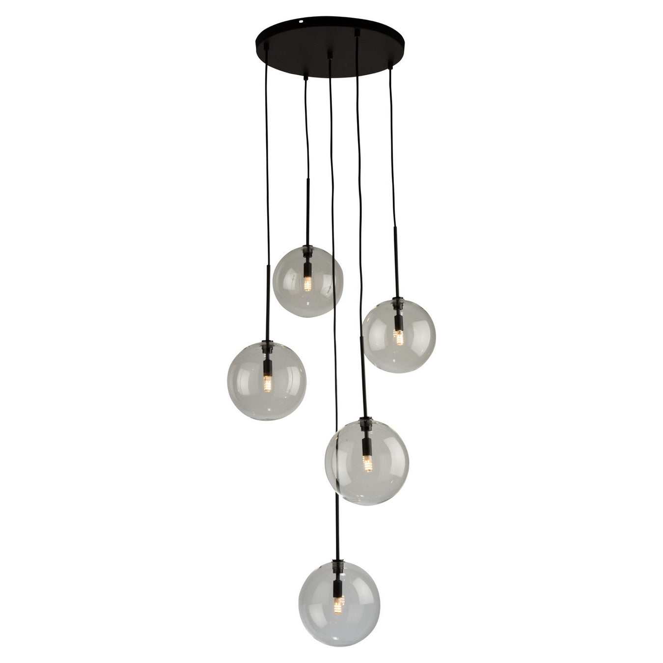 Pinpoint Five Light Pendant in Black