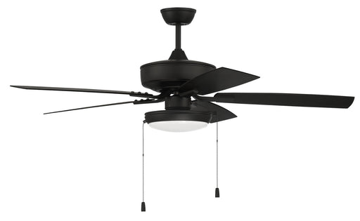 Outdoor Pro Plus 119 Pan Light Kit 52" Outdoor Ceiling Fan in Flat Black