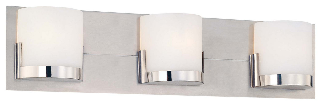 Convex 3 Light Bath in Chrome with Etched Opal