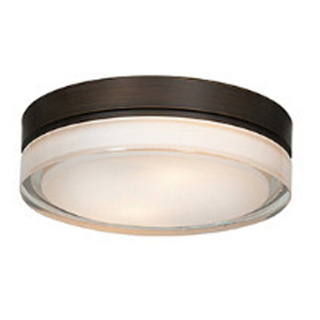 Solid (s) Dimmable LED Flush Mount in Bronze Finish