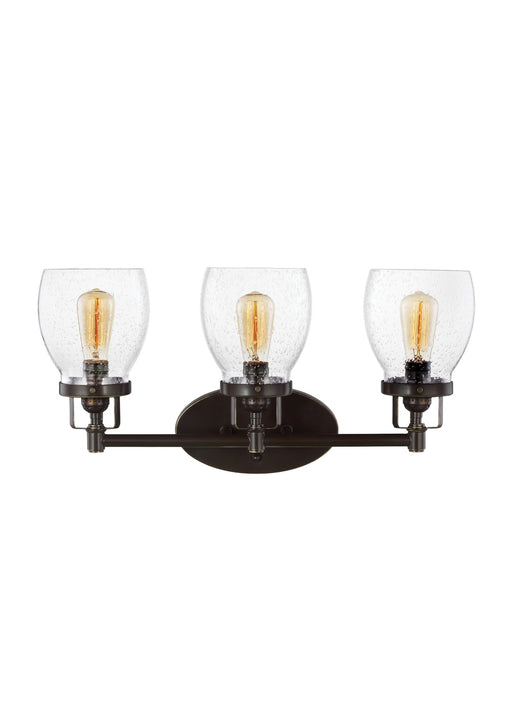Belton Three Light Wall/Bath in Heirloom Bronze with Clear Seeded�Glass