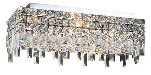 Maxime 4-Light Flush Mount in Chrome with Clear Royal Cut Crystal