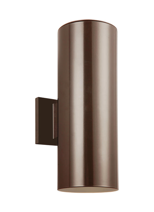 Two Light Outdoor Wall Lantern in Bronze with Tempered Glass�Glass