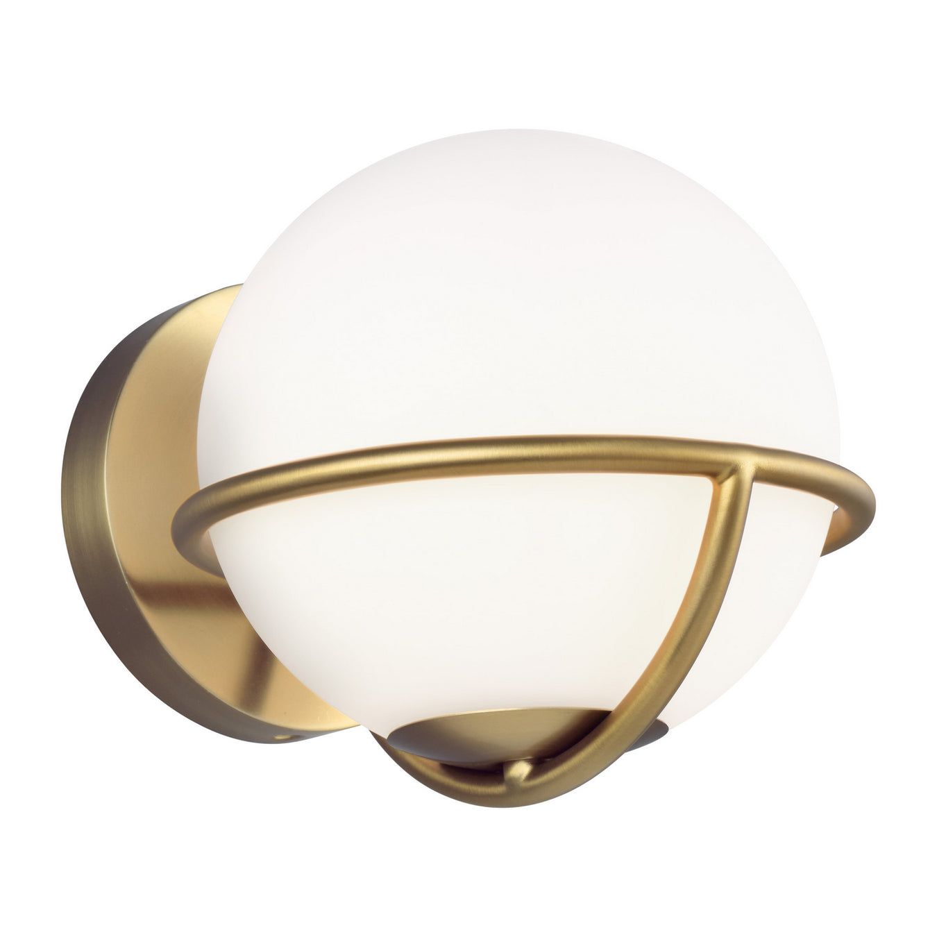 Apollo 1-Light Wall Sconce in Burnished Brass