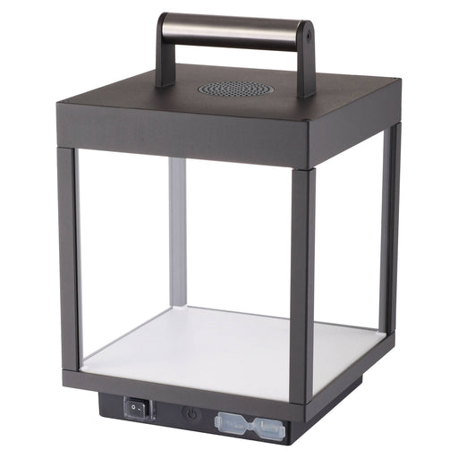 Reveal Portable LED Lantern with Bluetooth Speaker in Black Finish