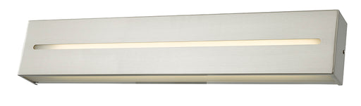 Grin 24" Metal Framed Frosted Glass Vanity Light in Brushed Nickel - Lamps Expo