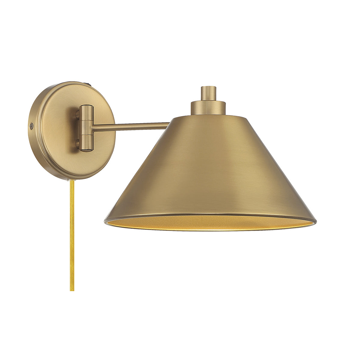 Meridian (M90086NB) 1-Light Wall Sconce in Natural Brass